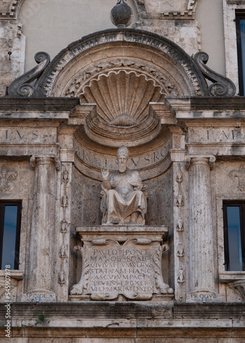 Detail Palace of the captains, Ascoli Piceno - IT