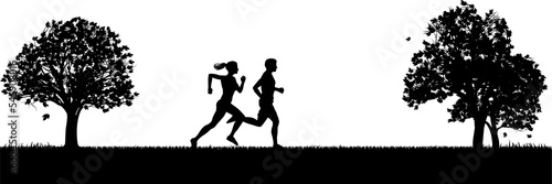 Silhouette Runners Or Jogge...