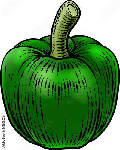 Pepper Vegetable Vintage Wo...