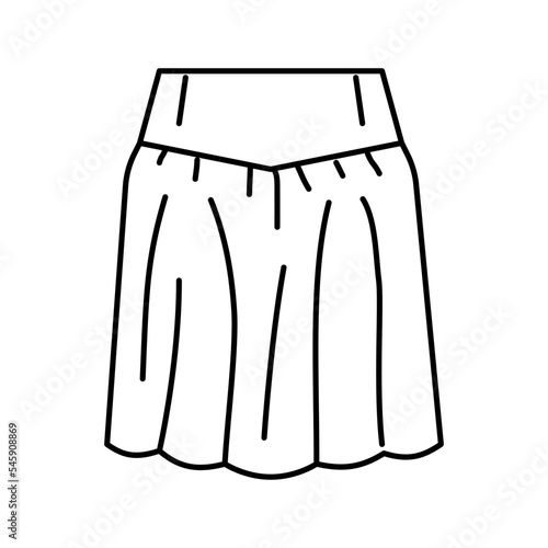 yoke skirt line icon vector illustration