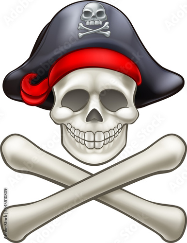 Cartoon Skull and Crossbone...