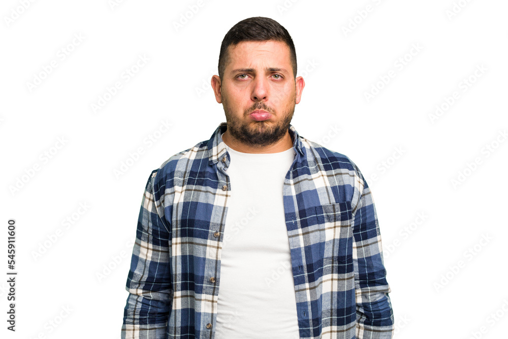 Young caucasian man isolated sad, serious face, feeling miserable and displeased. Young caucasian man isolated sad, serious face, feeling miserable and displeased.