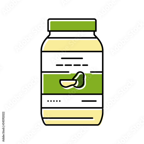 mayonnaise avocado color icon vector illustration