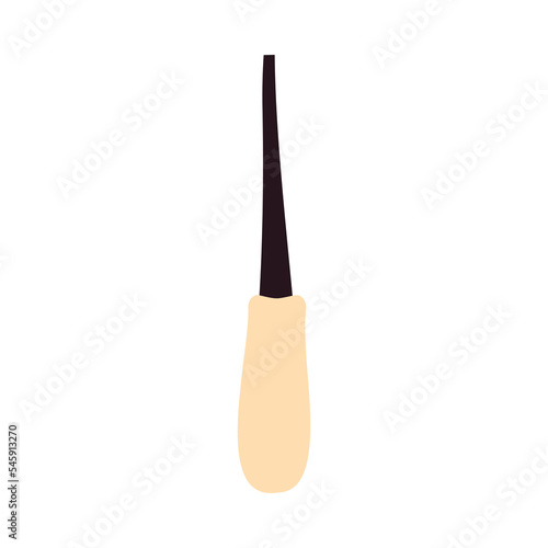 FUE hair transplant treatment symbol. Extracting hair follicle from scalp. Alopecia medical procedure. Hair loss diagnosis and transplantation concept. Vector illustration.