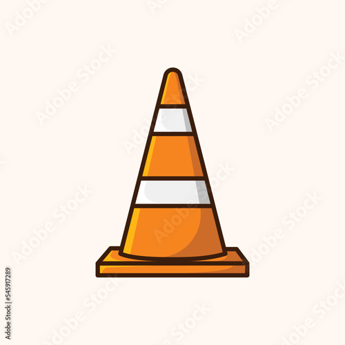 Traffic cone premium vector road divider tool