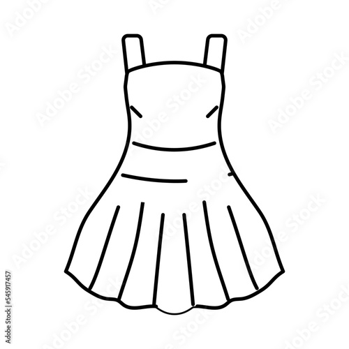 mini bride dress line icon vector illustration