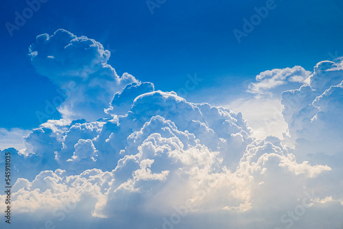 Clouds of Tranquility: Embracing the Serene Beauty of a Blue Sky photo