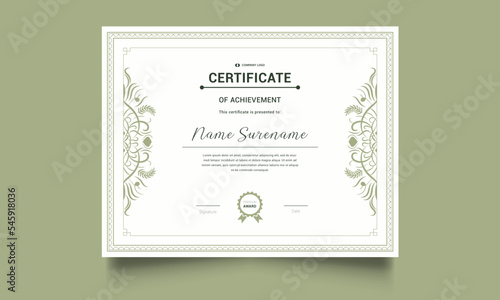 certificate or diploma retro vintage design