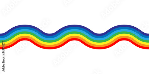 Rainbow vector illustration. Colorful abstract design. Color graphic symbol rain bow.