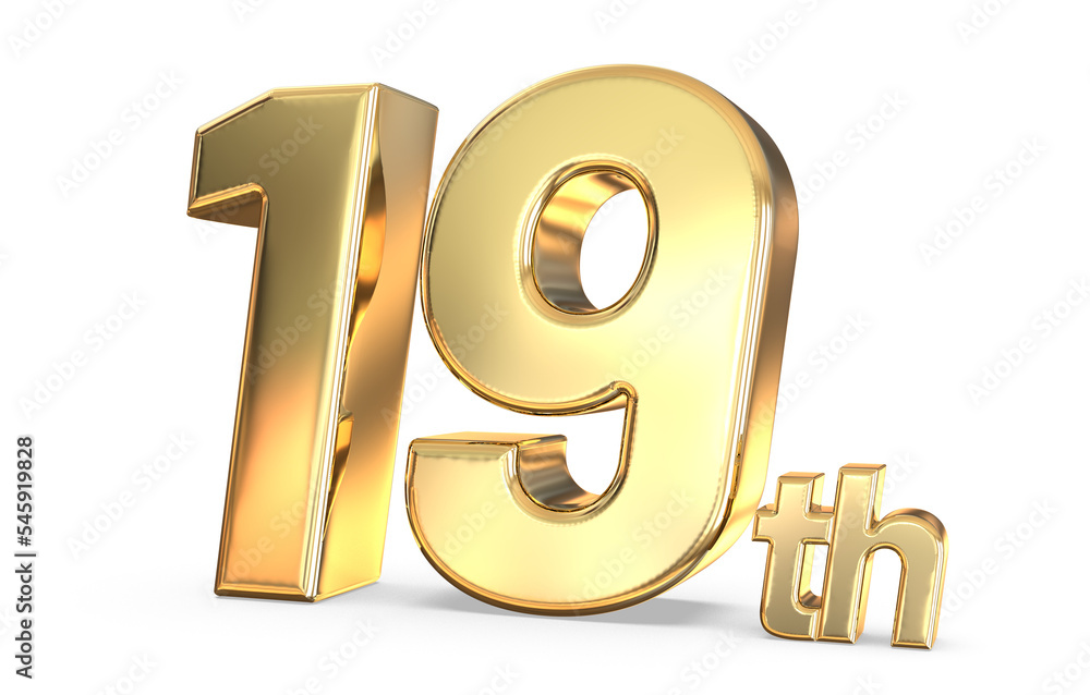 anniversary gold 3d render anniversary gold 3d render