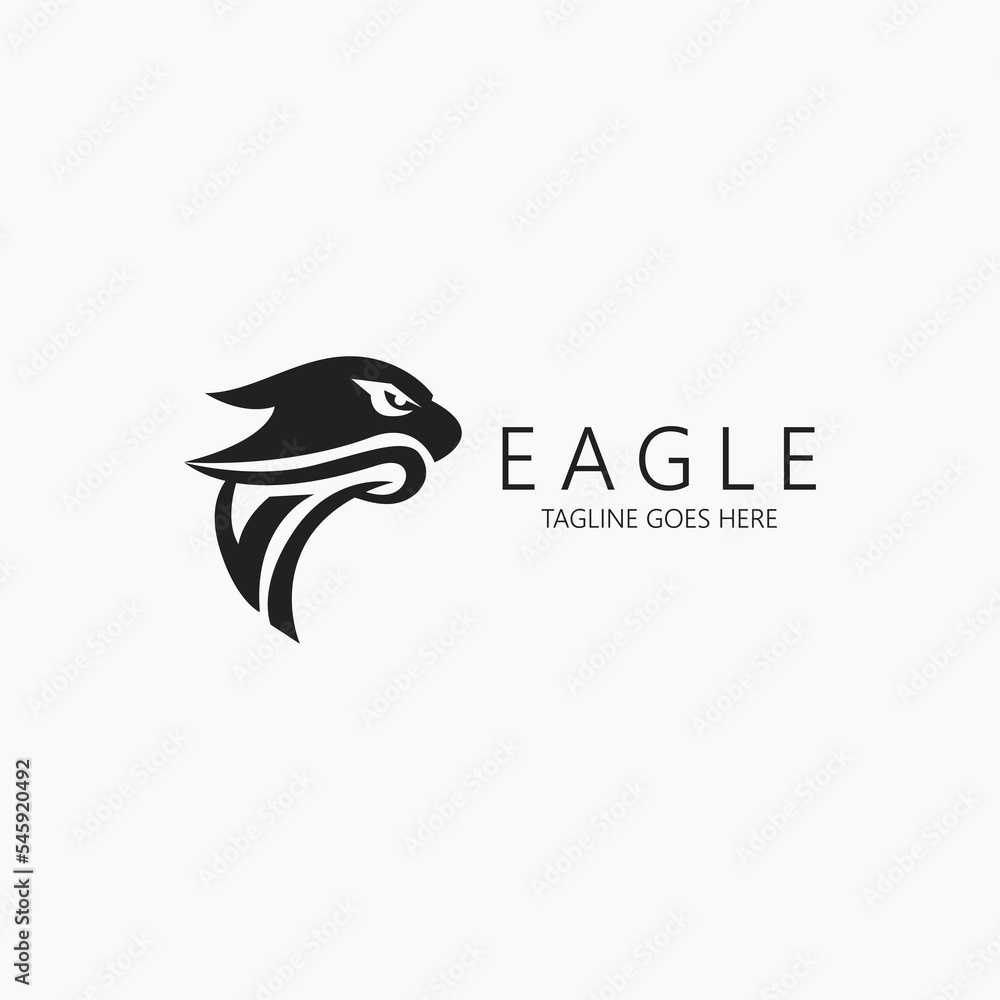 Eagle logo design template. Vector illustration Eagle logo design template. Vector illustration