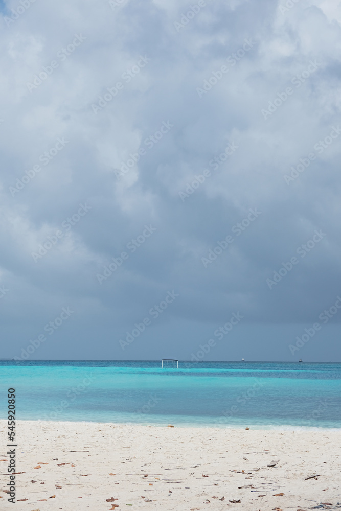 A swing at the middle of sea at Fulidhoo, Maldives.