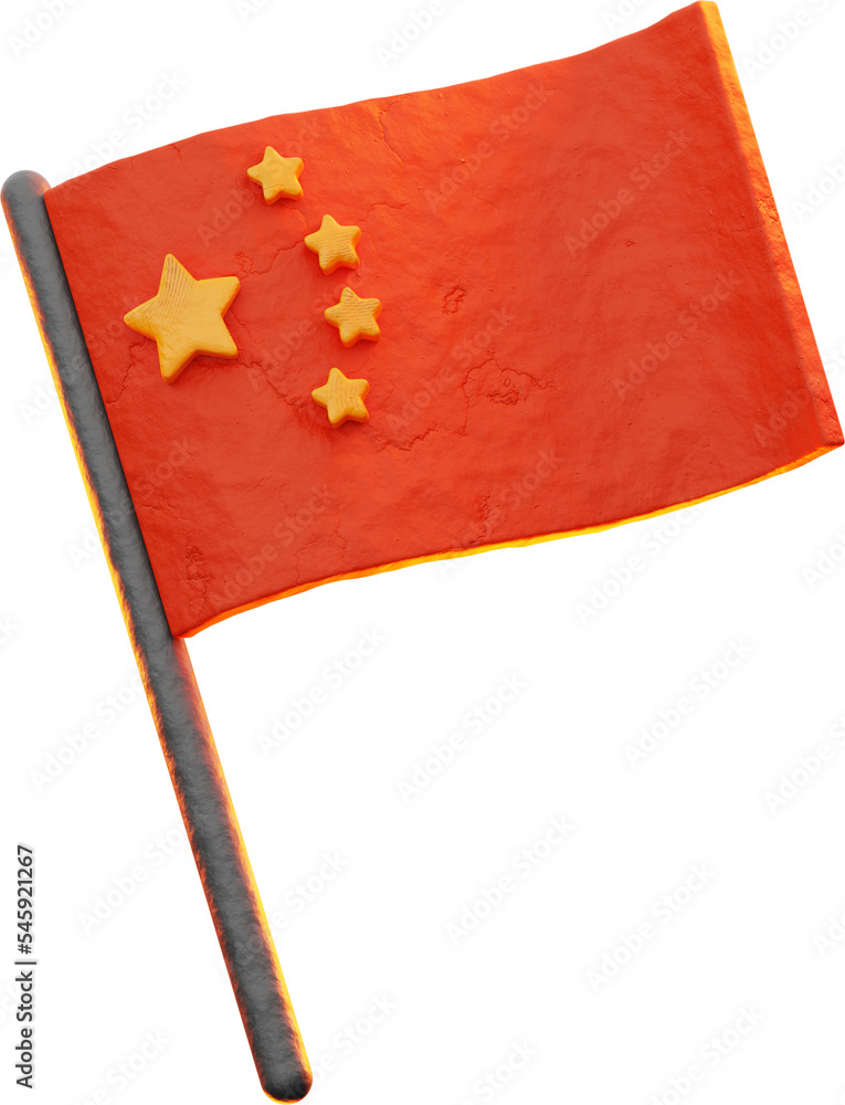 premium chinese flag icon 3d rendering on isolated background premium chinese flag icon 3d rendering on isolated background