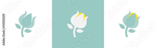 tulip flower icon symbol signs tattoo stickers, vector illustration