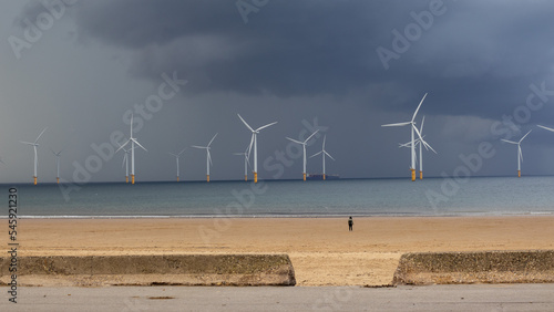 Obraz na płótnie wind turbines farm w salonie