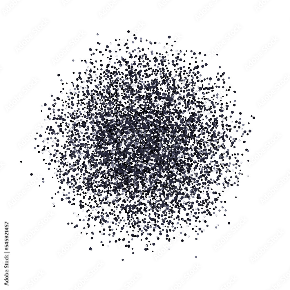 Black glitter isolated PNG