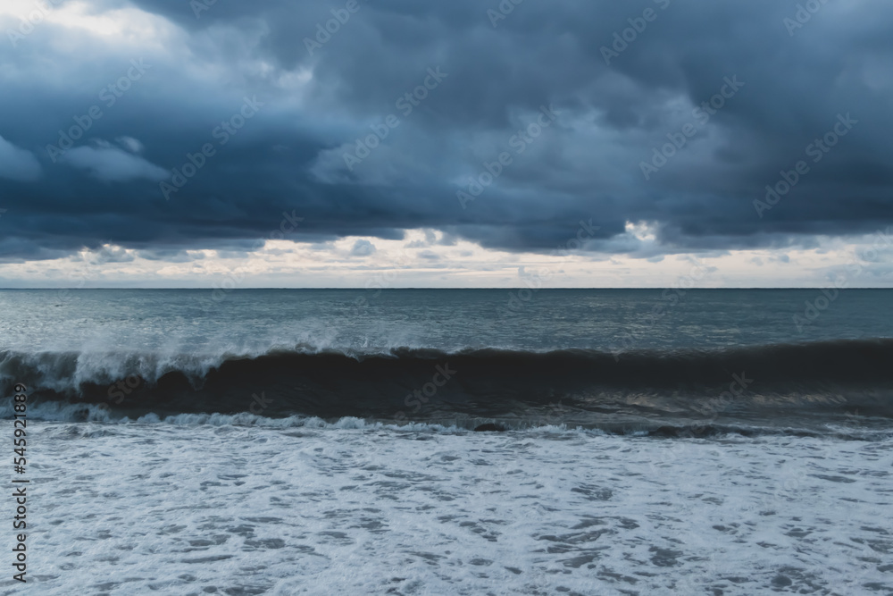 storm over the sea