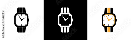 Wristwatch icon. Smart watch symbol. Watch signs stickers, vector illustration