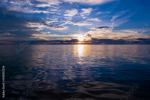 sunset over the ocean