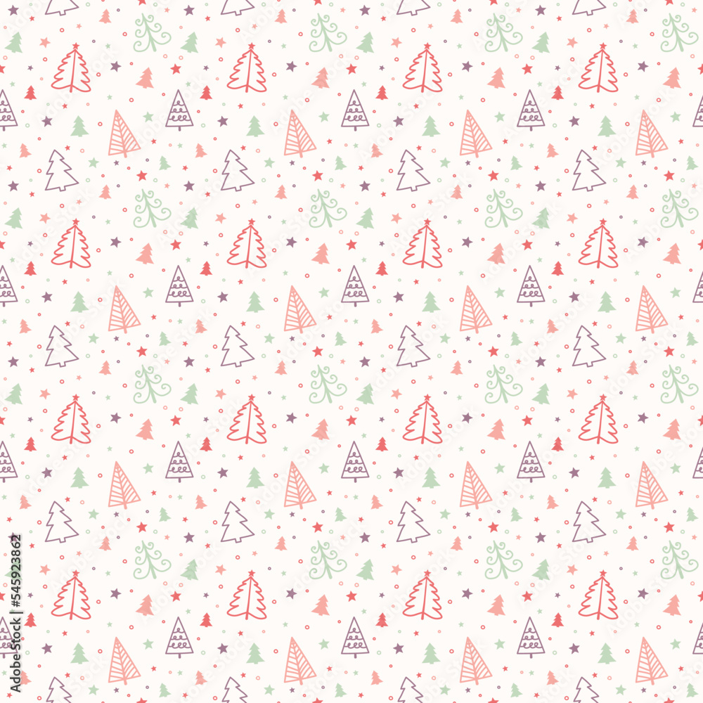 Pattern with Christmas trees. Wallpaper concept. Banner. Vector Pattern with Christmas trees. Wallpaper concept. Banner. Vector