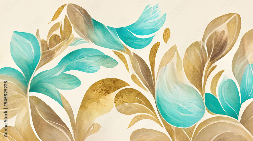 floral pattern with feathers, braun, gold, turquoise, pattern, background, greeting card, invitation, illustration, digital floral pattern with feathers, braun, gold, turquoise, pattern, background, greeting card, invitation, illustration, digital