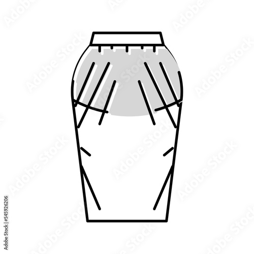cowl skirt color icon vector illustration