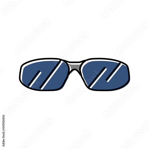 cool glasses optical color icon vector illustration