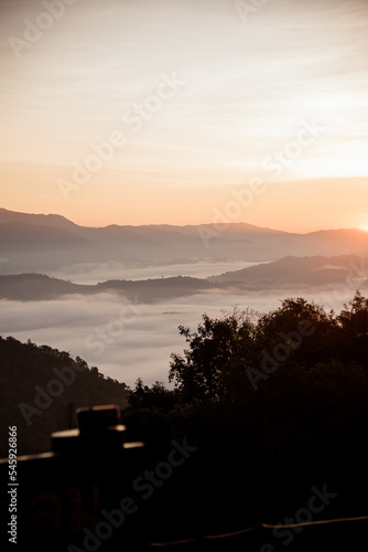 sunrise over the mountains