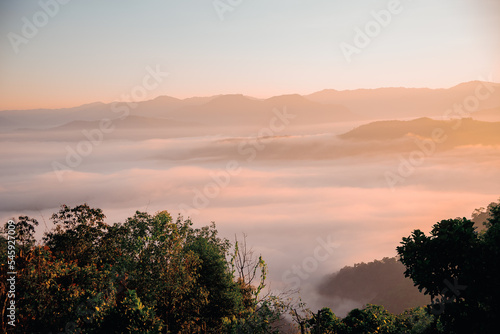 sunrise in the mountains