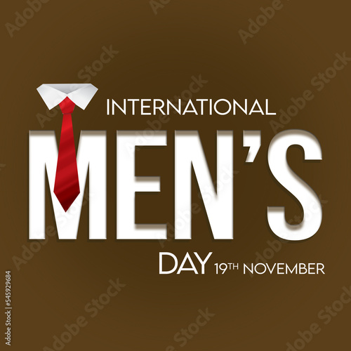 International Men's day on November 19th on dark background.
