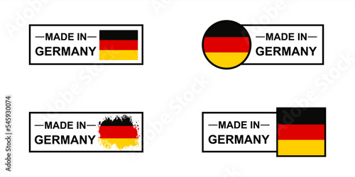 Set of made in the Germany labels, made in the Germany logo, German flag , German product emblem For page, mockup brochure style, banner, idea, cover, booklet, print, flyer, book etc
