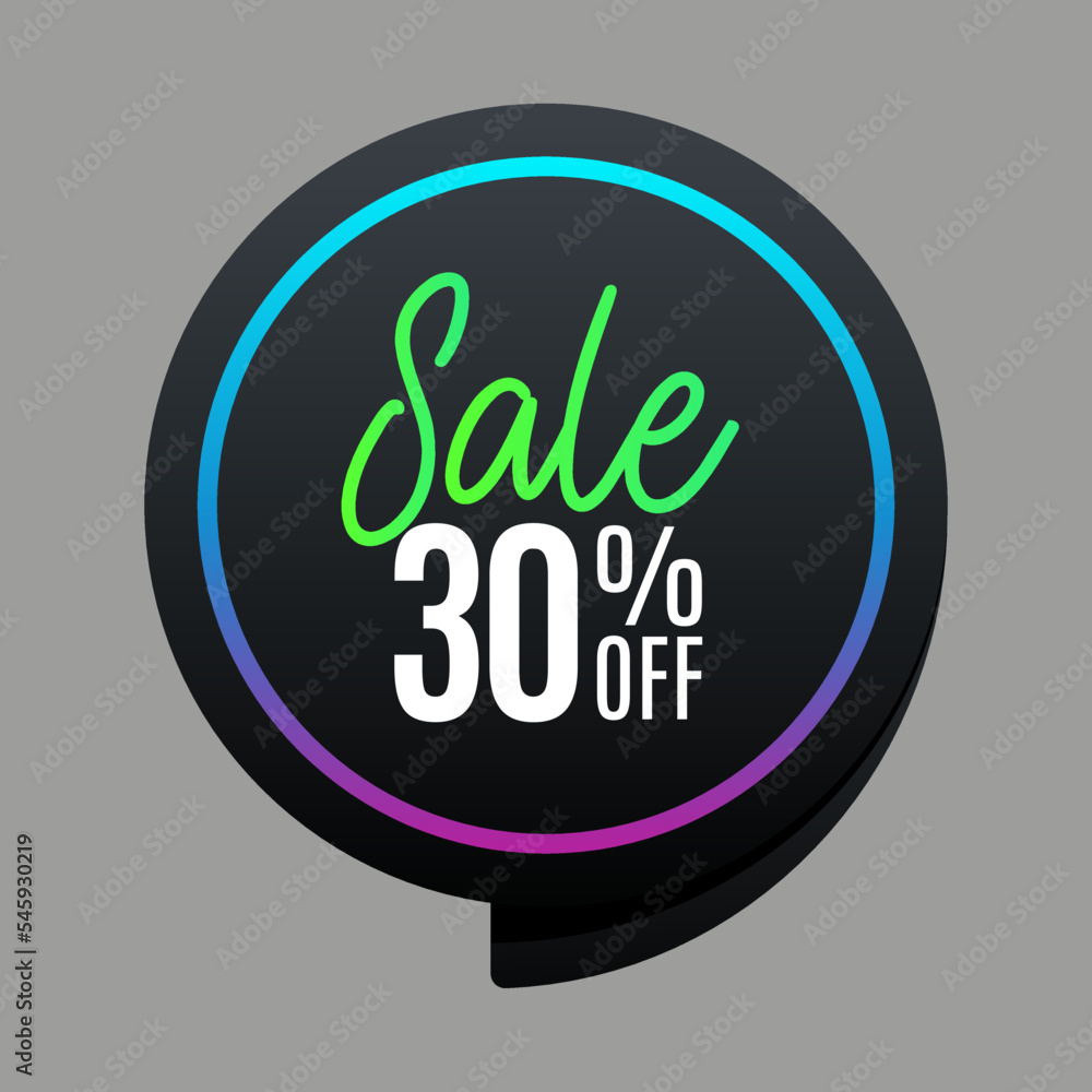 Discount for 30% Sale Black Friday Vector Discount for 30% Sale Black Friday Vector