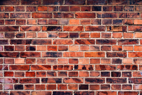 Foto Vitrified rustic clinker brick wall tile pattern as background