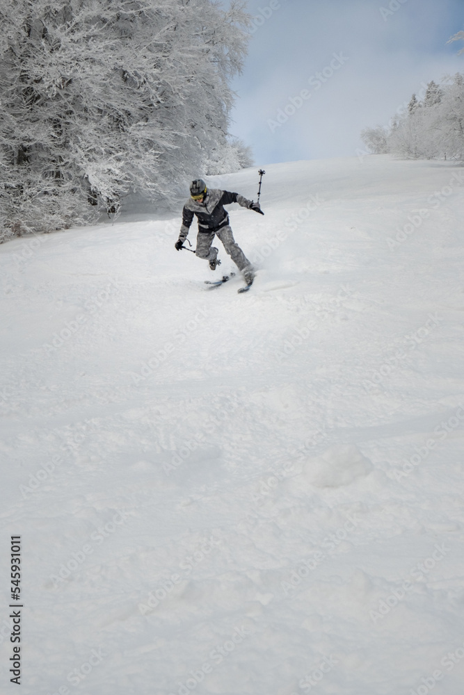 man skier falling down medical insurance