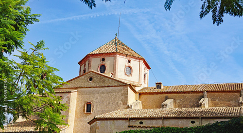Iglesia de Sant Marti y castillo de Altafulla, Tarragona, Catalunya, España, Europa 