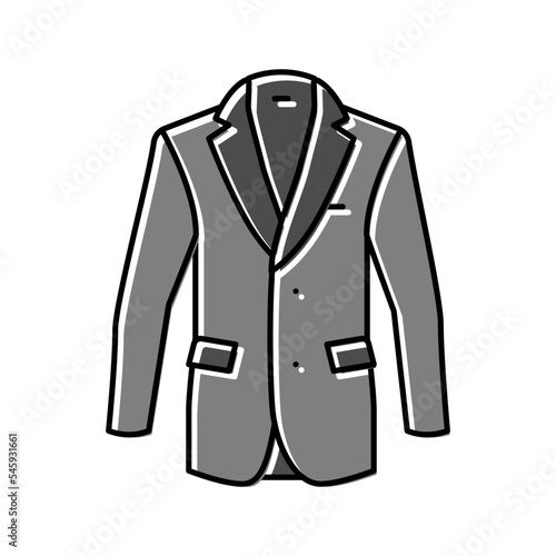 coat outerwear male color icon vector illustration