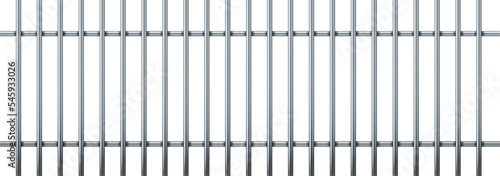 Prison bars isolated on white. Vector prison bars illustration. freedom concept.