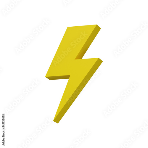 3D Lightning bolt illustration