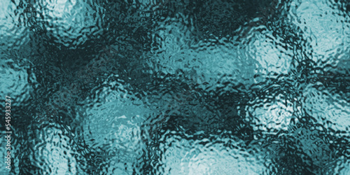 Transparent glass window with drops of water.Frosted glass texture.Blue glass texture background.Light matte surface. Frosted plastic. Vector illustration background.><