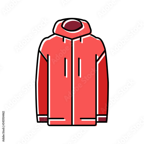 windproof outerwear male color icon vector illustration