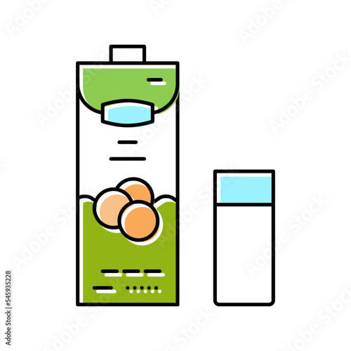 milk soy color icon vector illustration