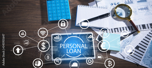 Concept of Personal Loan with a business objects. Business