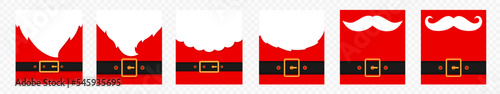 Santa's message banner background. Vector santa beard