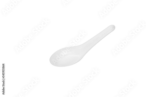 white spoon isolated on white background with clipping path.