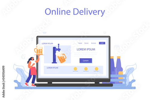 Bartender online service or platform. Barman preparing alcoholic