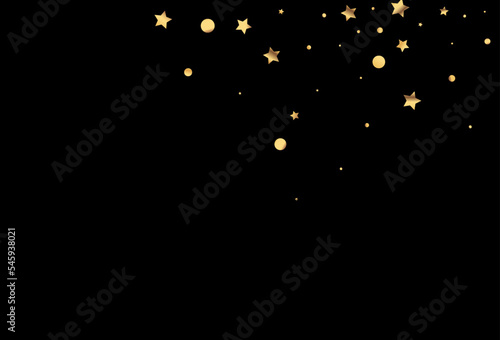 Yellow Sparkle Shiny Vector Black Background.