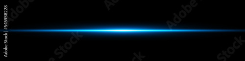 Abstract blue lights lines on black background vector illustration. Easy replace use to any image. A bright flash of light on the line.