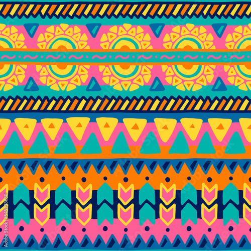 Aztec tribal seamless pattern. Native American Southwest, Navajo for wallpaper, fabric, textile, blanket, scrapbook