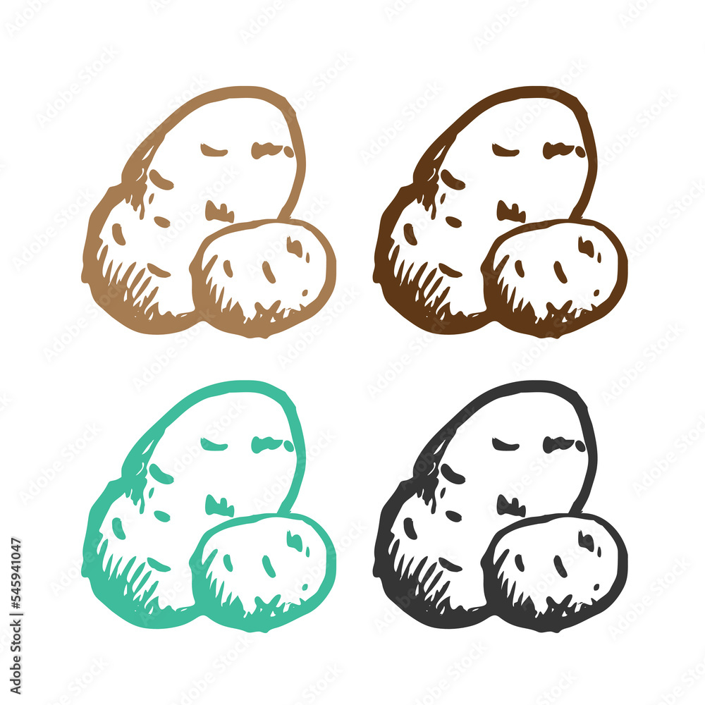 Potato icon, Vegetable food icon, Potato vector icon, Potato logo vector icons in multiple colors Potato icon, Vegetable food icon, Potato vector icon, Potato logo vector icons in multiple colors