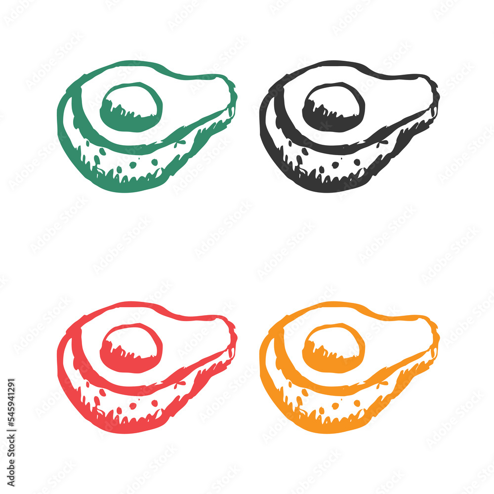 Avocado Icon, Avocado fruit icon, Green avocado logo vector icons in multiple colors Avocado Icon, Avocado fruit icon, Green avocado logo vector icons in multiple colors